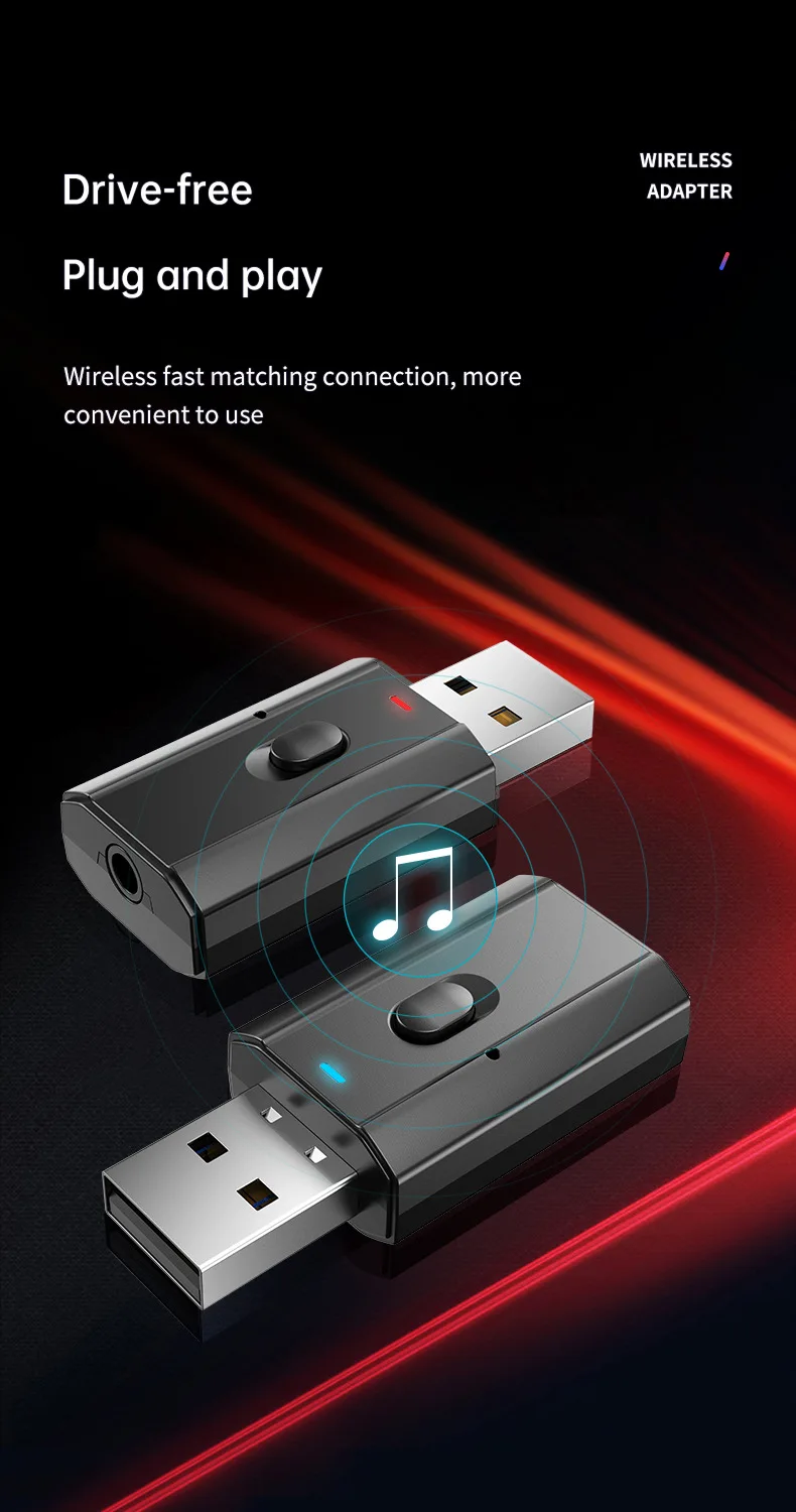 5 0 Bluetooth адаптер USB беспроводной передатчик приемник Музыка Аудио для ПК ТВ