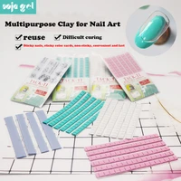 nail art plasticine clay multifunctional multi color nail art practice fixing clay color card nail piece fixing