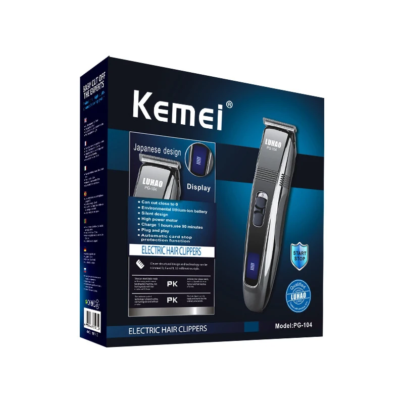Аккумуляторная электрическая машинка Kemei профессиональная для стрижки волос