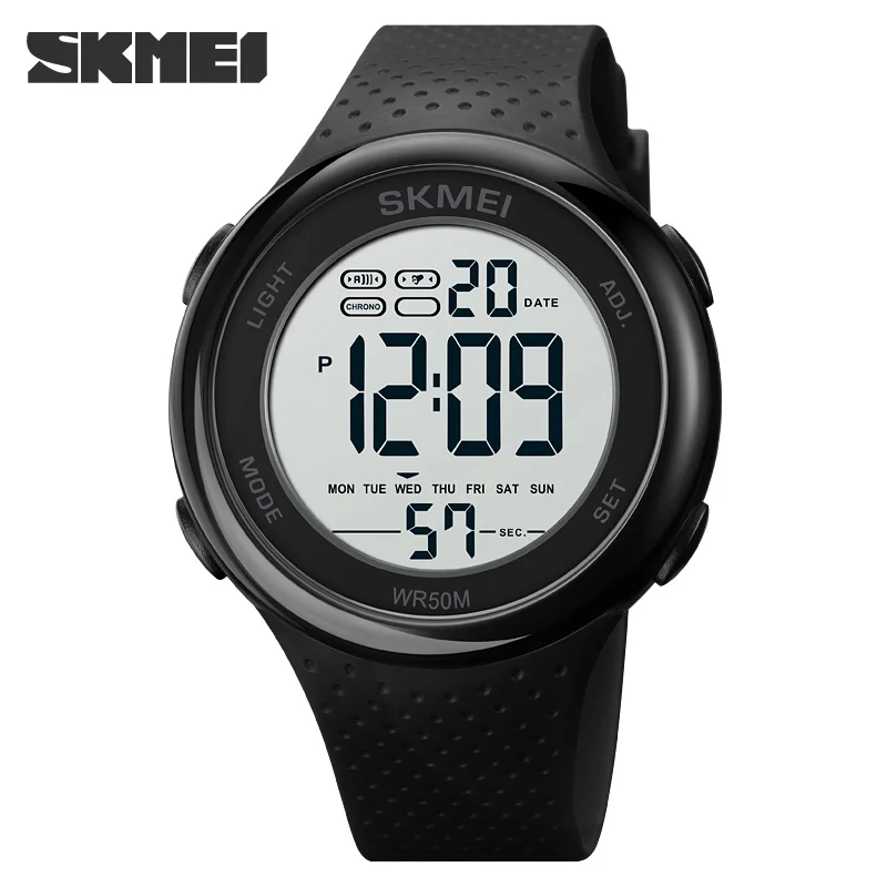 

Men's Watches LED Electronic Japan Digital movement Sport Wristwatch 5Bar Waterproof Stopwatch Clock Male Reloj Hombre SKMEI