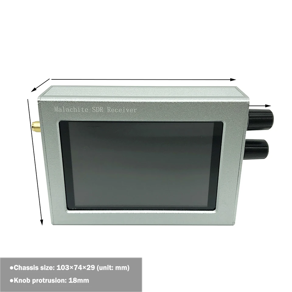 50Khz-2GHz Malachite SDR Radio Software 1.10c Malahit DSP Receiver + 3.5&quot LCD Battery Speaker | Электроника