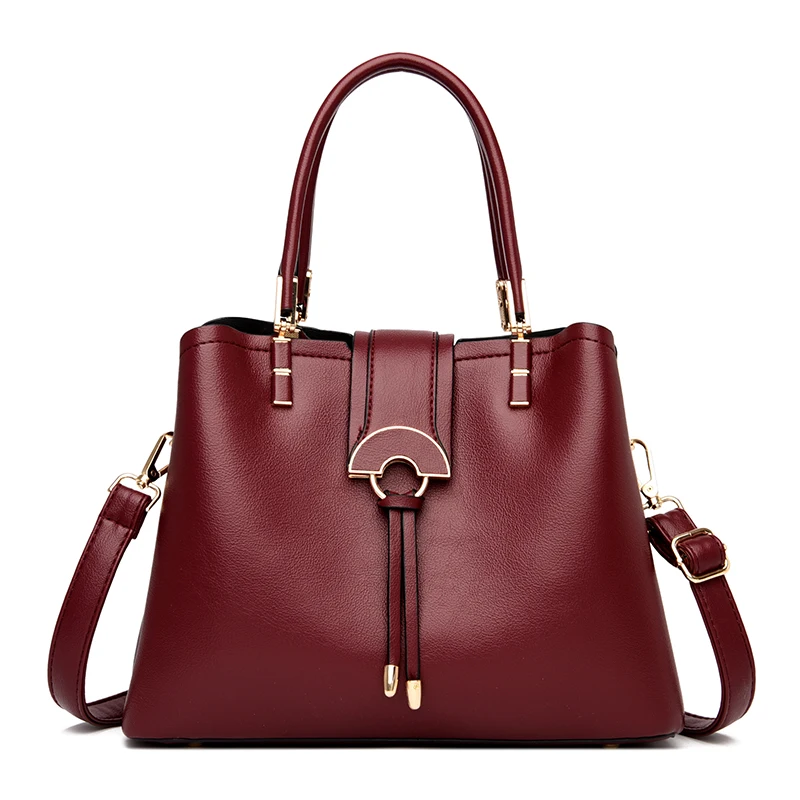 

High Quality Material Handbag 2021 New Classic Fashion Luxury Brown Black Blue Shoulder Bag Women Large Capacity Messenger Bag