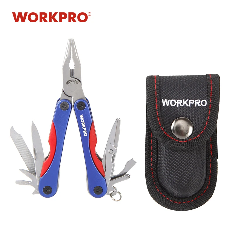 Многофункциональные инструменты WORKPRO 12 в 1 мини плоскогубцы компактные ножи