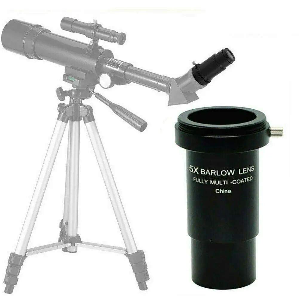 

Telescope Barlow Lens 5X Astronomy Accessory 1.25"/31.7mm for Celestron Eyepiece