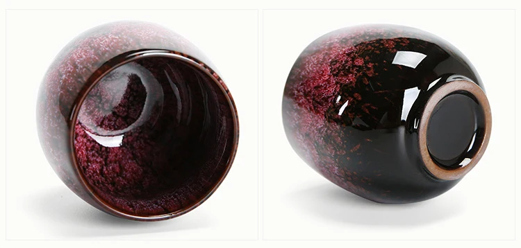 

BOUSSAC Chinese Ceramic Tea Cup Kung Fu Tea Cup Porcelain Tea Set Warm Hand Cup Gift 1 Pack