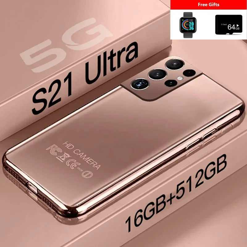 

Global S21 Ultra Smartphones 16GB 512GB Celular Smart Phone 5G 6.7 HD Inch Mobile Phoens Android 10 Unlocked Cellphones
