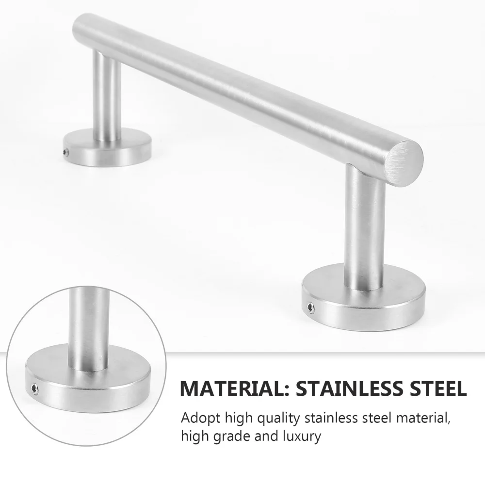 

1pc Wall Mounted Stainless Steel Towel Rack Hanger Practical Towel Bar Holder