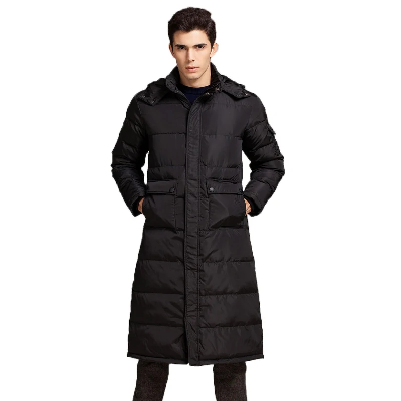 Мужская куртка-пуховик Boollili Корейская длинная с капюшоном мужская Campera Hombre Invierno |