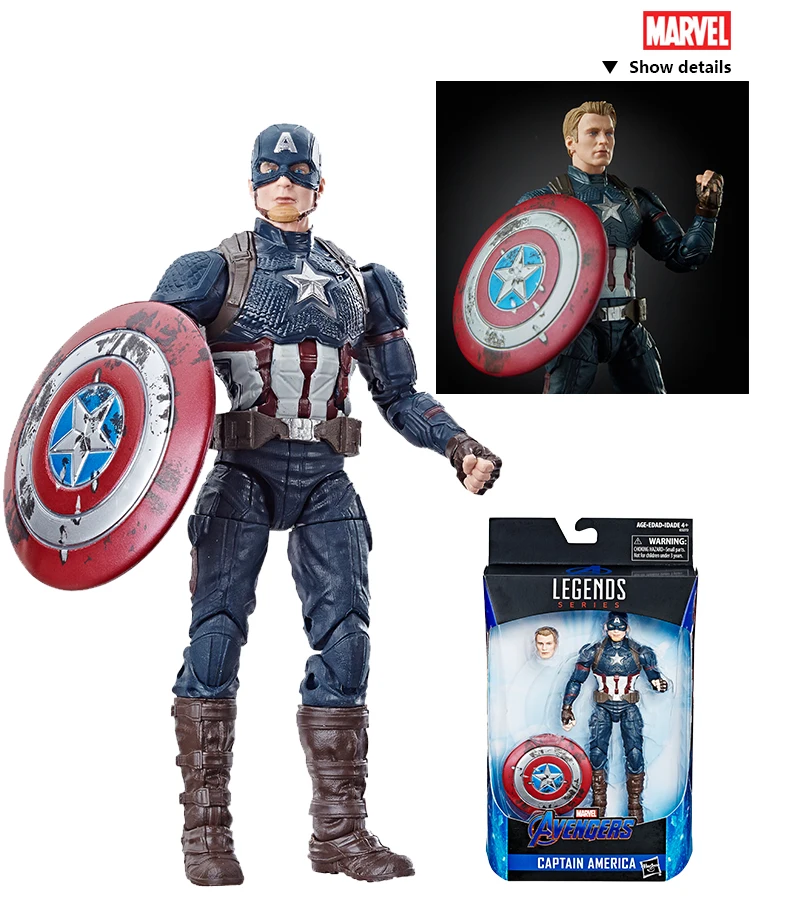 Hasbro Marvel легенды 6-дюймовый Капитан Америка Мощность и слава Эксклюзивный с мьельнир молотки Мстители, надежную защиту от повреждений, Hydra Arnim зола