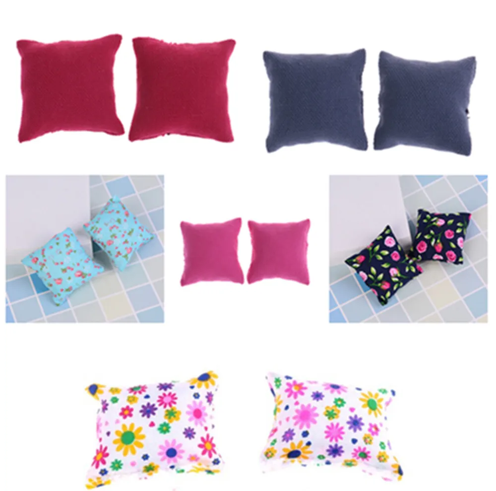 

1/2/3Pcs Pillow Cushions Shoes For Sofa Couch Bed 1/12 Dollhouse Miniature Furniture Toys Without Sofa Chair Baby NEW