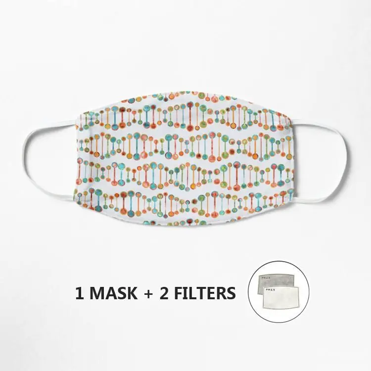 Акварельная ДНК-маска для женщин мужчин детей 3d Веселая маска рта стирающаяся в