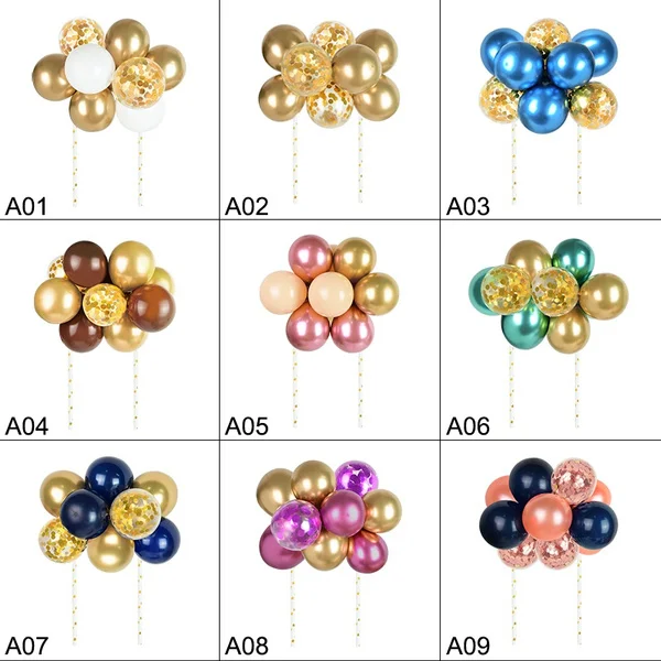 10 шт. 5 дюймов металлический шар торт Топпер облако форма конфетти шары на день