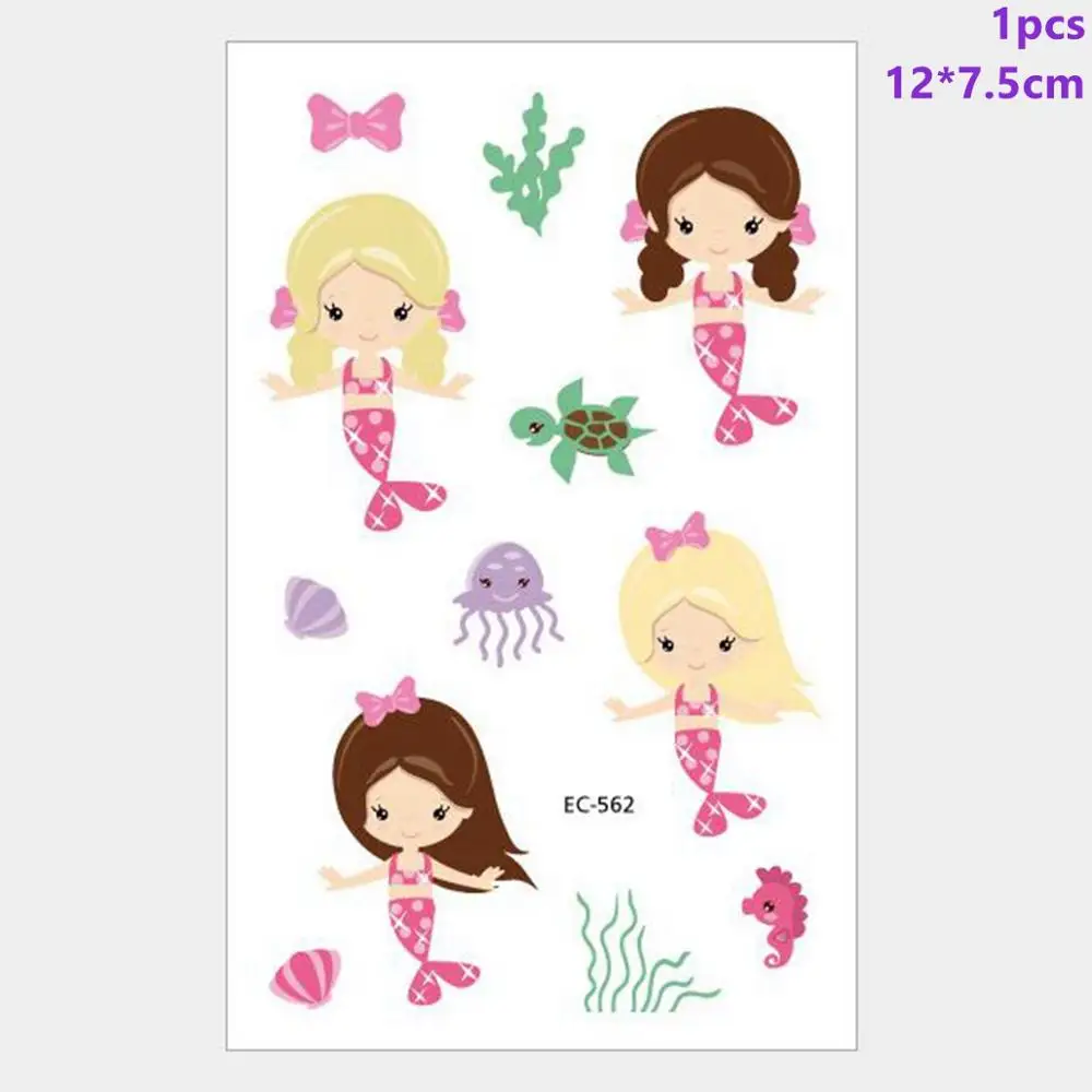 Mermaid Stickers 8 Taoup 1 шт. градиентный цвет блестки маленький брелок с хвостом русалки День Рождения Декор для девочек Дети Русалка тема украшения - Цвет: Mermaid Stickers 8