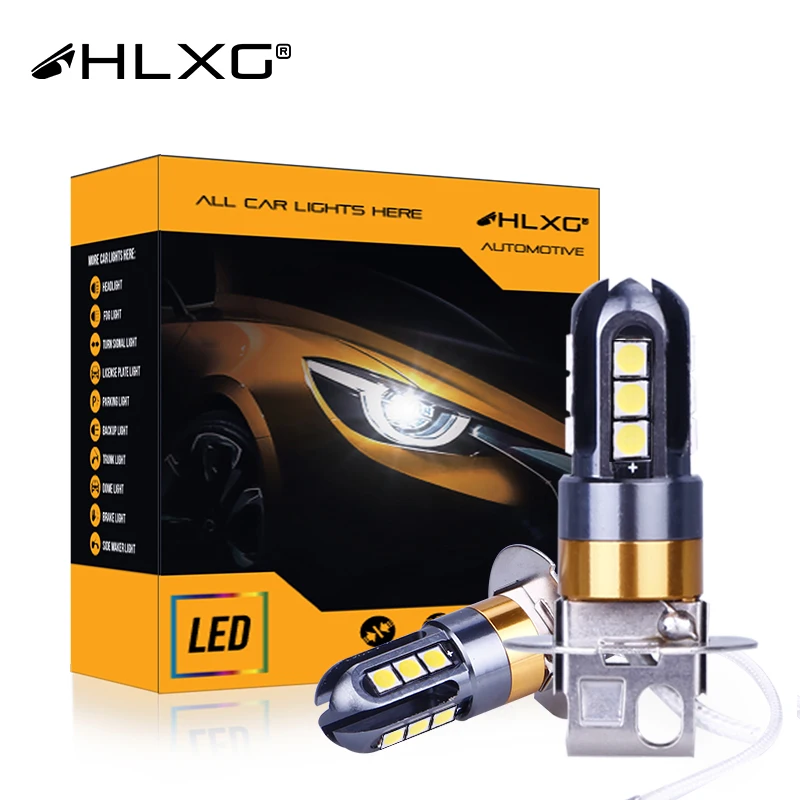 Светодиодные 3D Автомобильные передние противотуманные фары H3 360 градусов белые