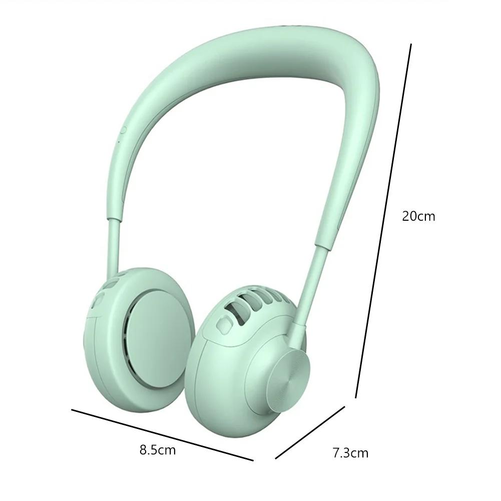 

Mini Hanging Neck Fan USB Rechargeable Mute Sports 3 Speed Adjustable For Home Outdoor Office Fan New W12 Enjoy Edition