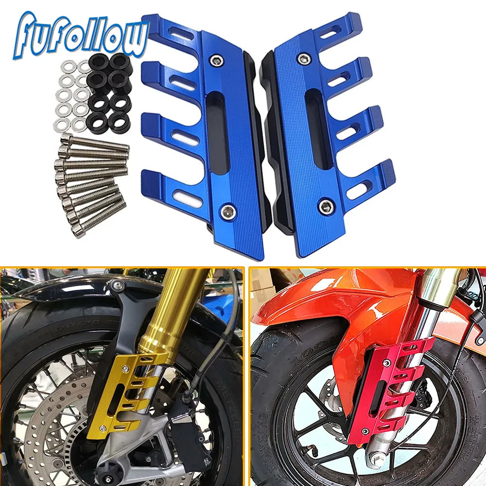 

Universal CNC Mudguard Front Fender Slider Protector For Yamaha YZF R6 R1 R3 FZ6 MT07 Tracer 09 XSR900 XJ6 NMAX TMAX XMAX YBR125