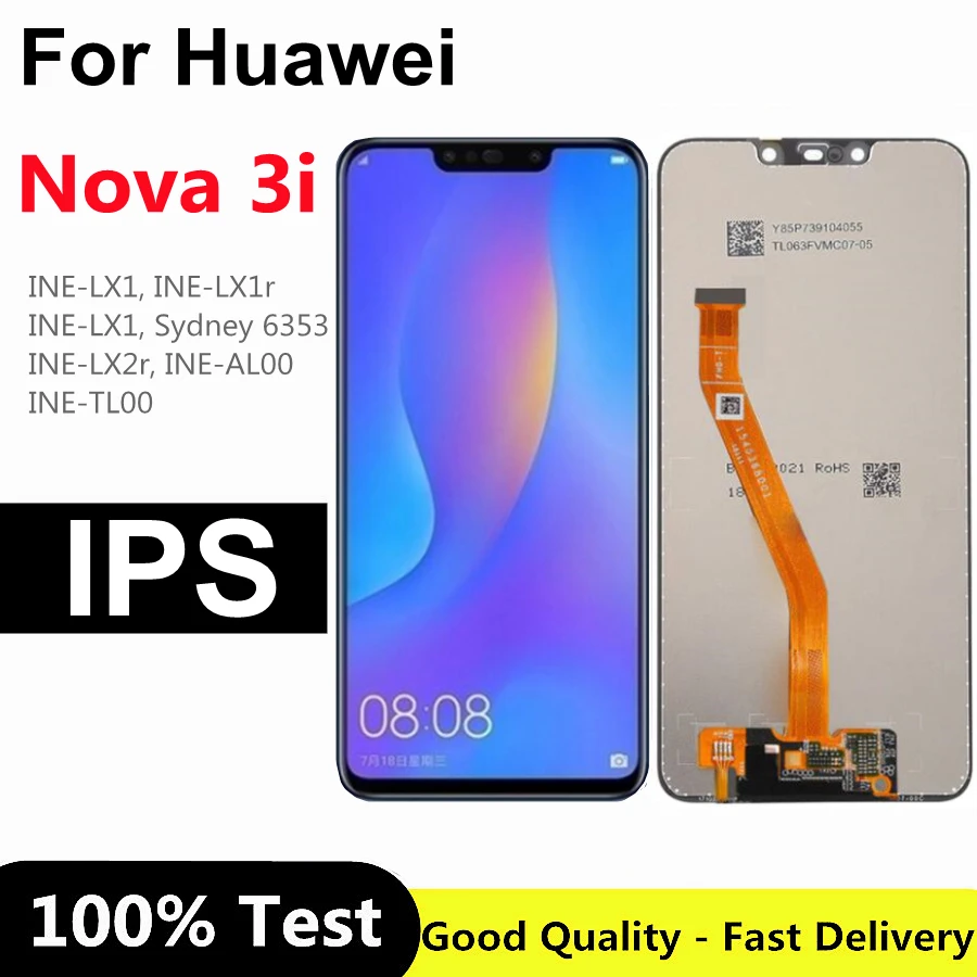 

6.3" For Huawei Nova 3i LCD PAR INE LX2 L21 LX2r Touch Screen Panel Digitizer Assembly for HUAWEI Nova 3i display