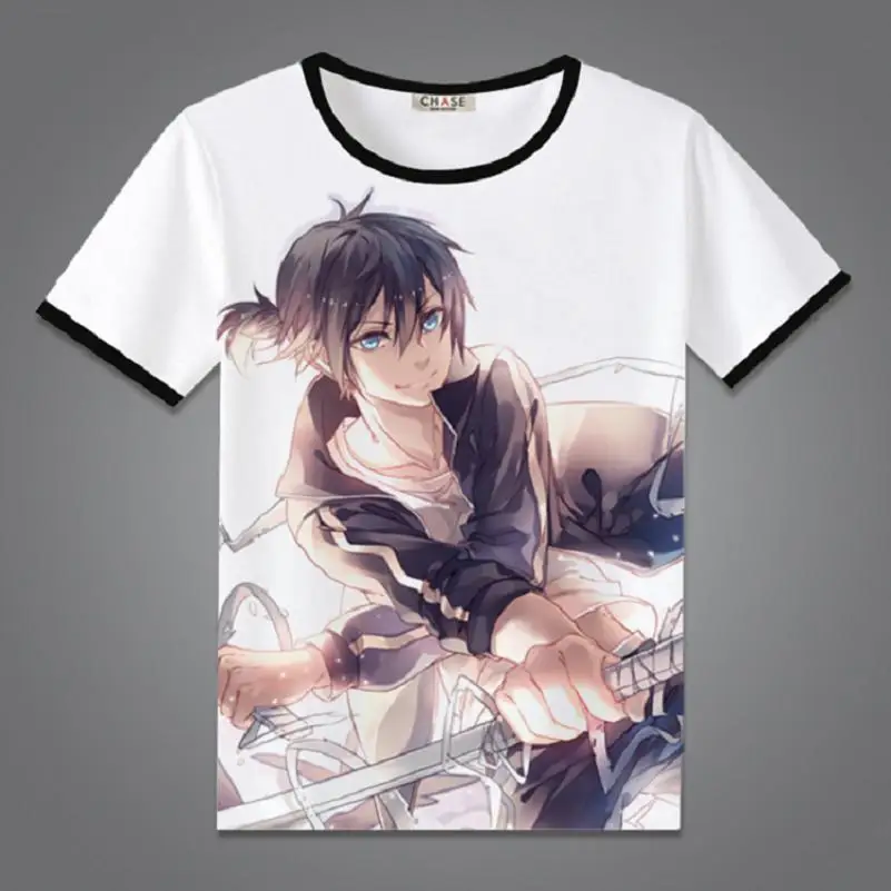 Noragami Yato Iki Hiyori Yukine Нора хлопковая футболка футболки топы | Мужская одежда