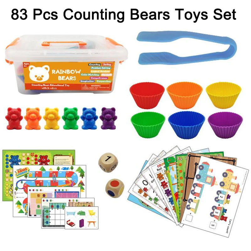 83 шт. Подсчета Игрушки &quotмедведи&quot комплект включающий в себя 60 медведи
