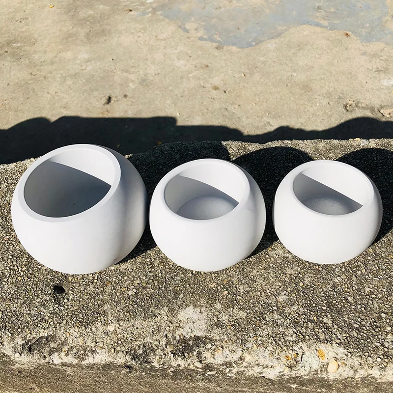 Силиконовая форма для бетонных цветов большого размера сферических цементных