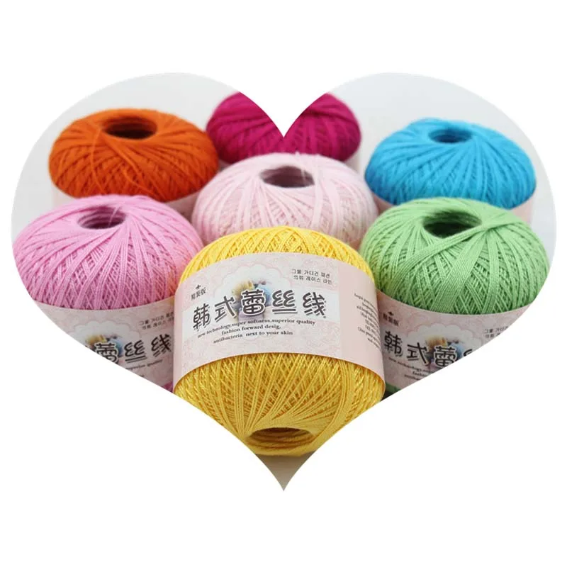 50 г бутиковая кружевная жемчужная Блестящая Серия вязания крючком Классическая