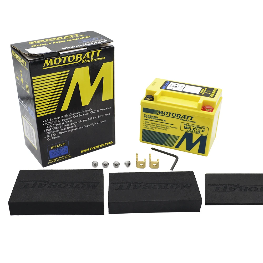 Motobatt KAWASAKI 100 MPLX7U P Pro литий ионный Аккумулятор LifePo4 12 В Ач 165CCA батарея для мотоцикла