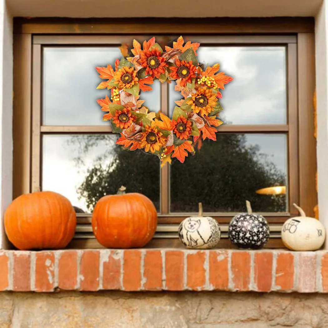 

1 * Artificial Wreath 45 Cm Fruit Branch Decoration Garland Maple Leaf Garland Casement Home Pendant High Quality