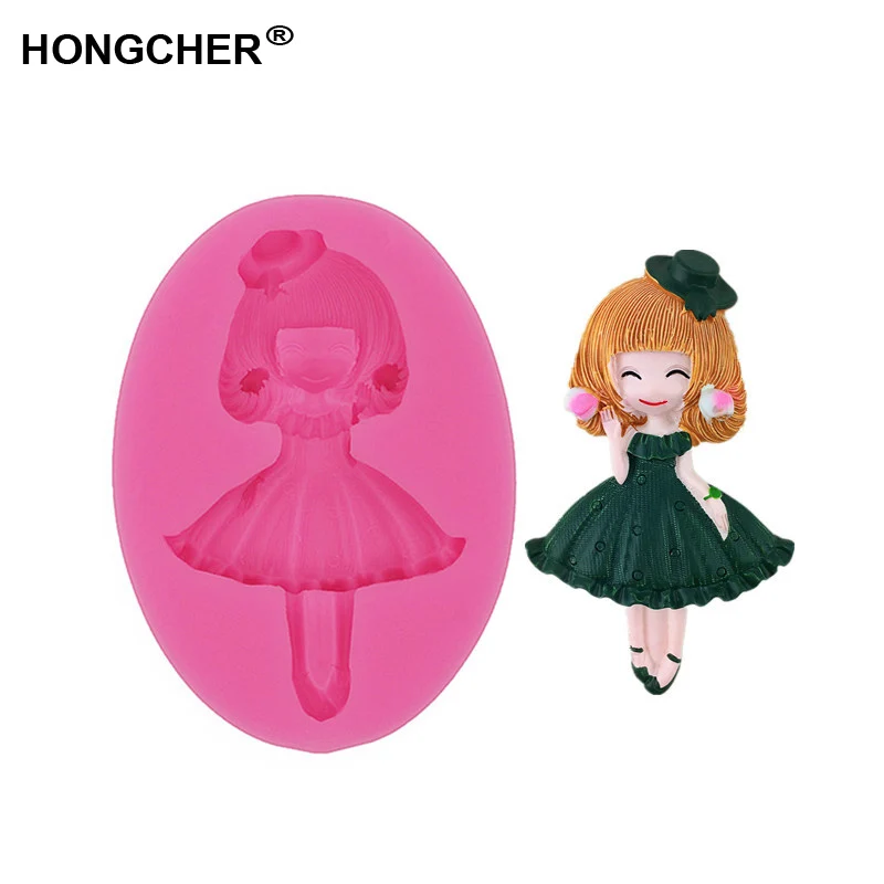 Балерина Девушка платье принцессы торт Силиконовая форма сделай сам ручной