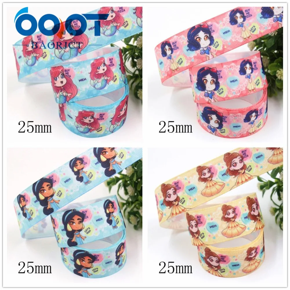 OOOT BAORJCT I-19906-2047, 25 мм, 10 ярдов мультфильм тепловой передачи печатных корсажные ленты, лук крышка DIY аксессуары украшения