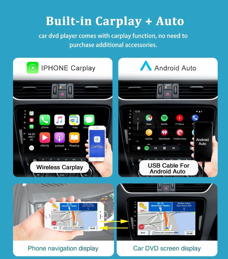 Автомагнитола 2 DIN 6 + 128 ГГц Android 11 для Toyota Land Cruiser 200 2015-2020 мультимедийный видеоплеер