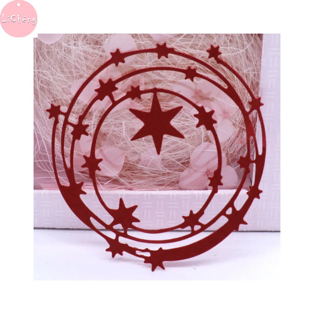 

Stars Circle Slimline Card Dies Scrapbooking Paper Card Making Diy Craft Embossing Die Cut Stencils Clear Stamps Punch For Metal