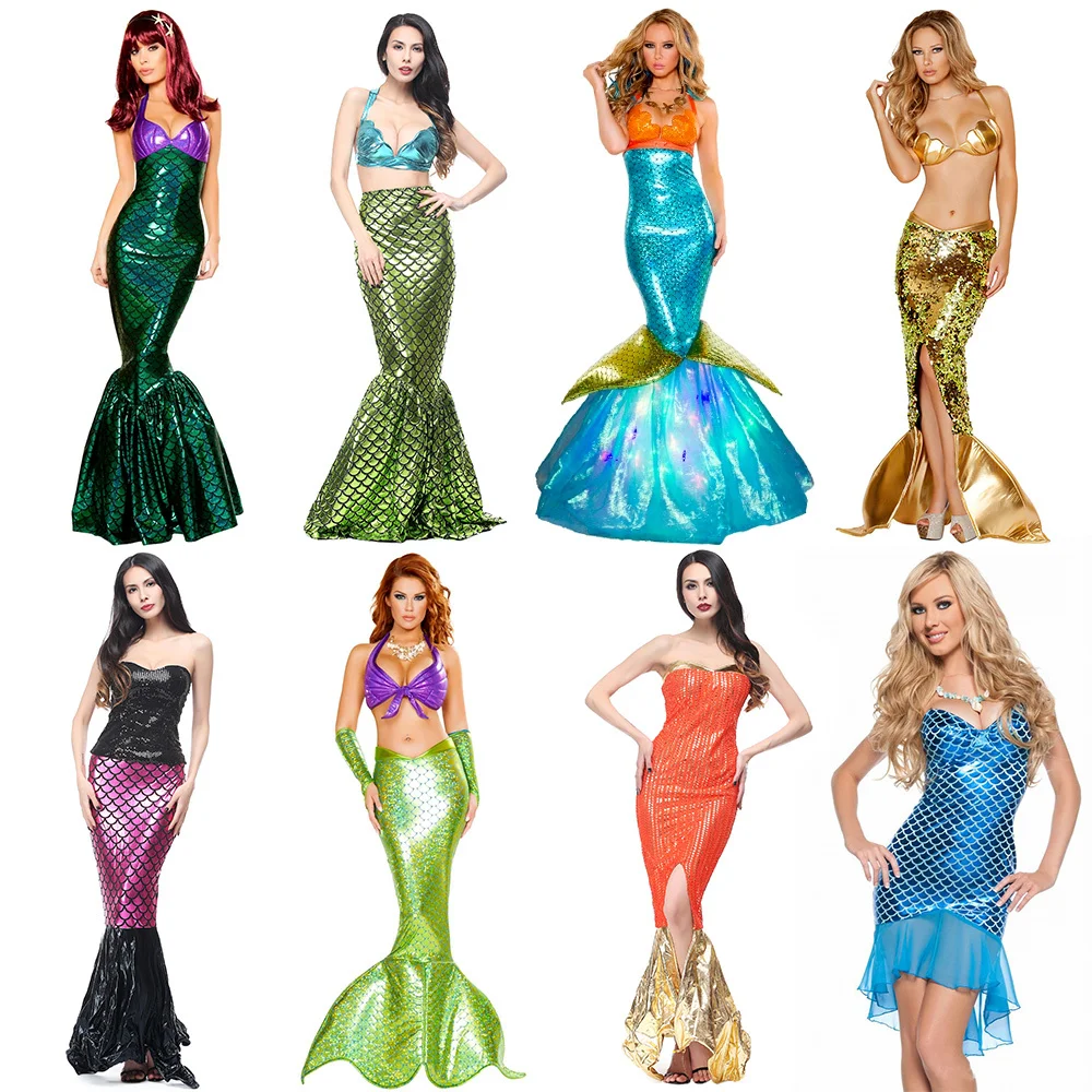 

Halloween Cos Mermaid Princess Costume Adult Nightclub Bar Role Play Sexy Clothes Stage Costume