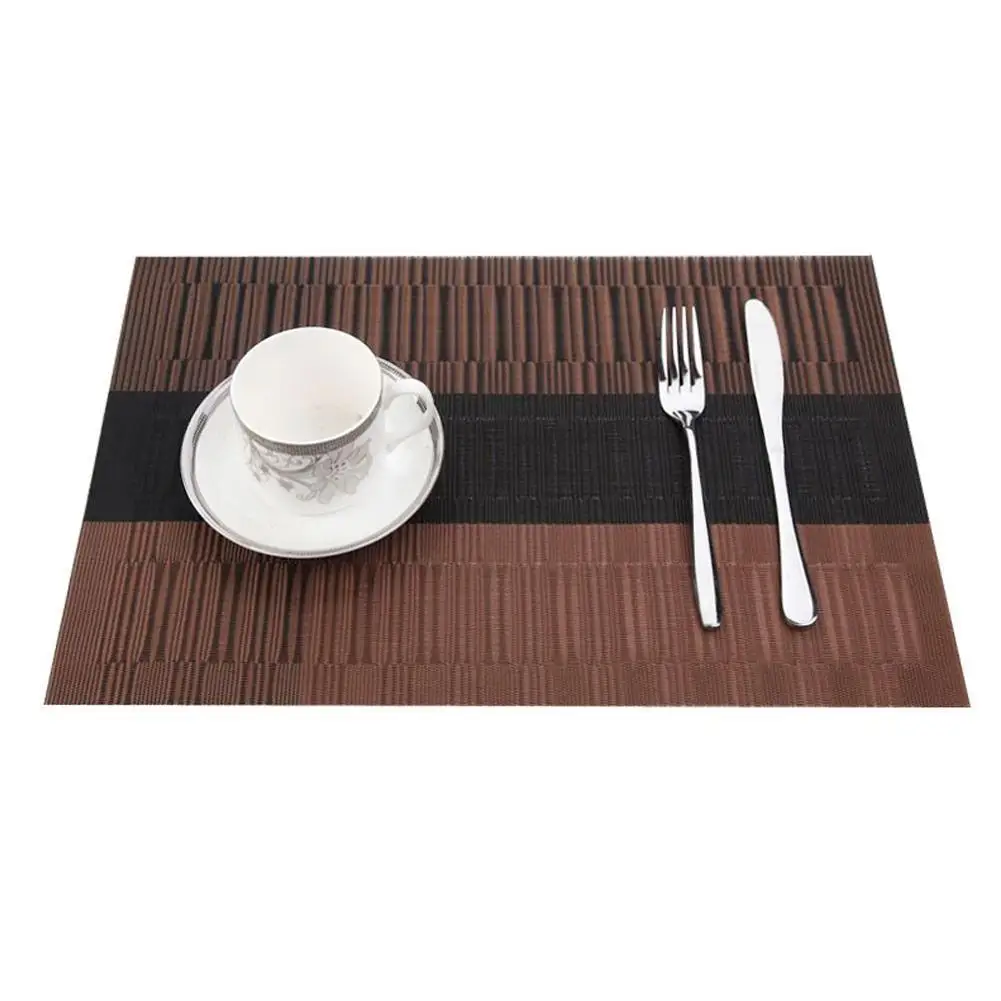 

Plain Rectangular Pvc Western Placemat Hotel Restaurant Teslin Steak Mat To Placemat Woven Mat Table Esay Clean Placemat S1Q3