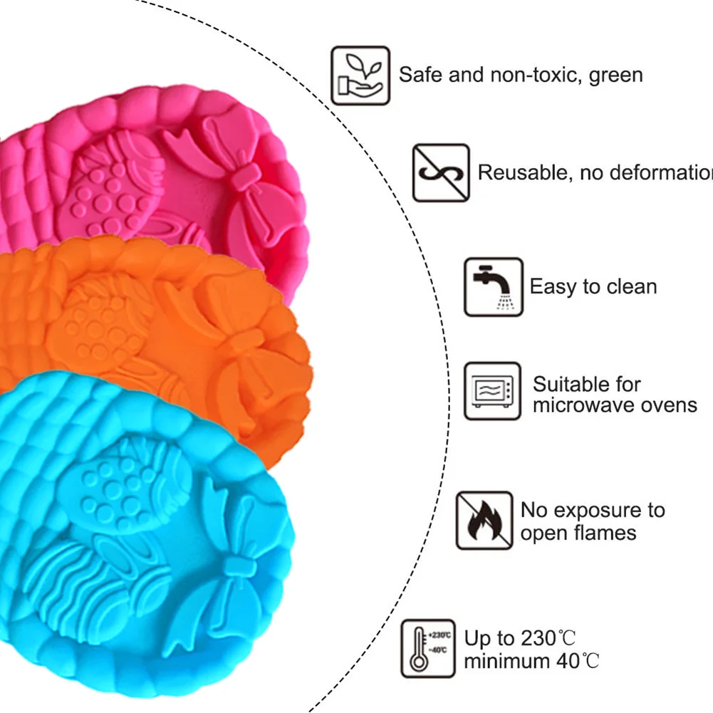 

Food Grade Silicone Baking Molds 1 Slot Easter Theme Candy Chocolate Cake Making Non-stick Mold