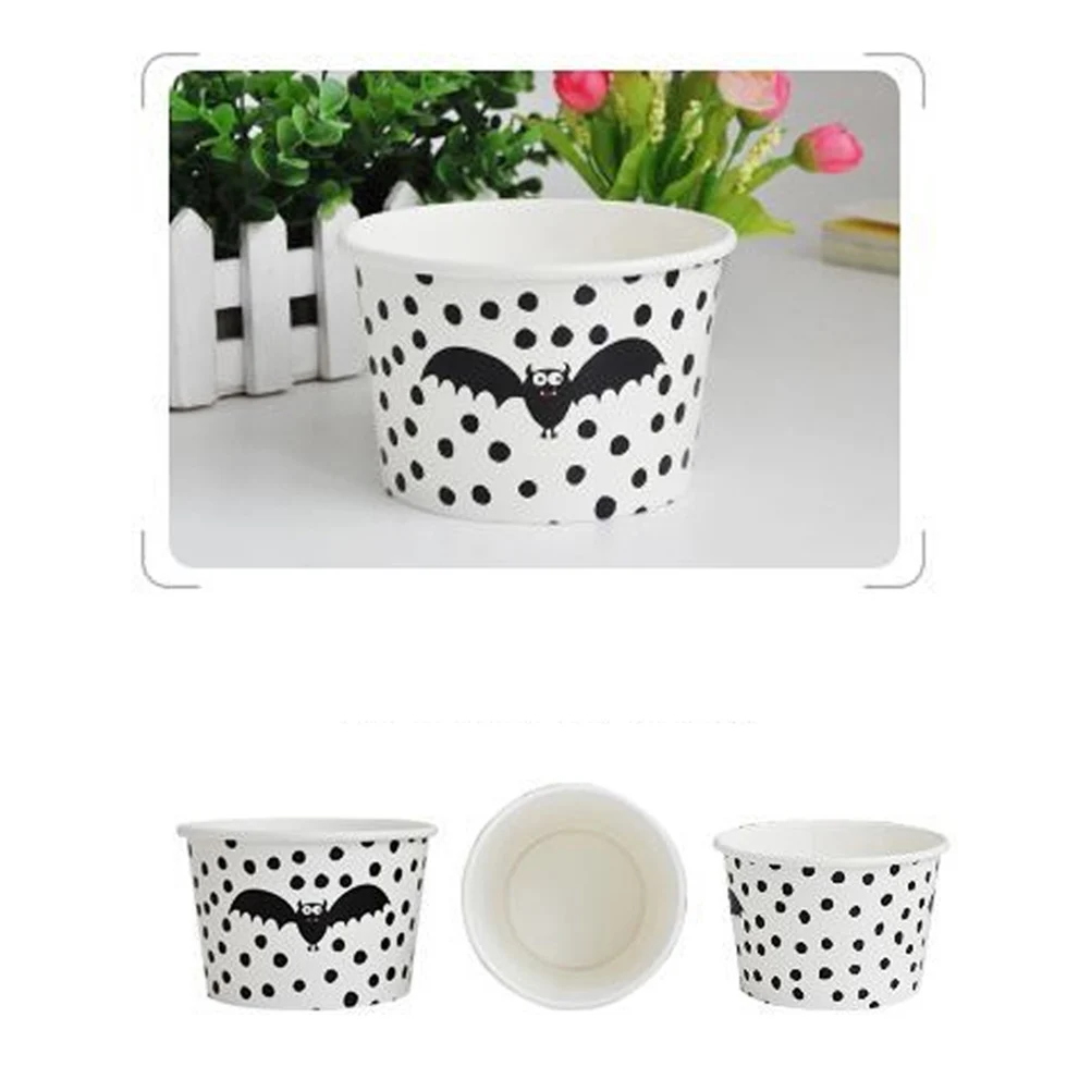 5 шт Бумажные Миски шикарные черные точки нежные столовые приборы бумага для