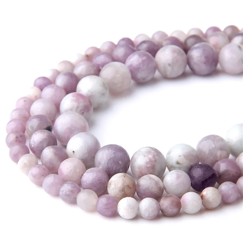 

Natural Violet Lilac Jaspers Stone Beads round loose purple Minerals stone Beads For Bracelet Necklace Making bracelet necklaces