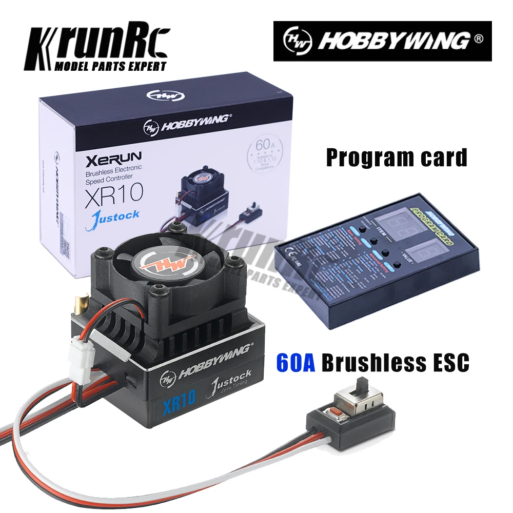 Бесщеточный контроллер скорости Hobbywing Xerun XR10 Justock 60A для 1/10th 1/12thTouring Car/Buggy|Детали и