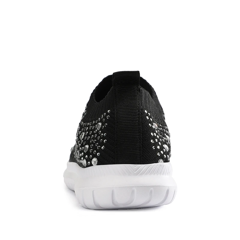 Женская обувь Летние кроссовки без шнуровки Низкие носки Блестящая Повседневные