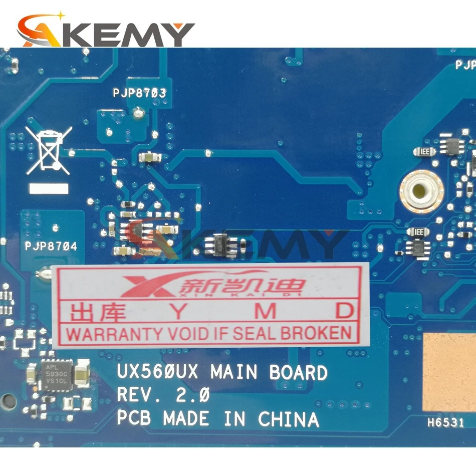 akemy ux560ux laptop motherboard for asus zenbook flip q524uq original mainboard 8gb ram i7 7500u gt940mx free global shipping