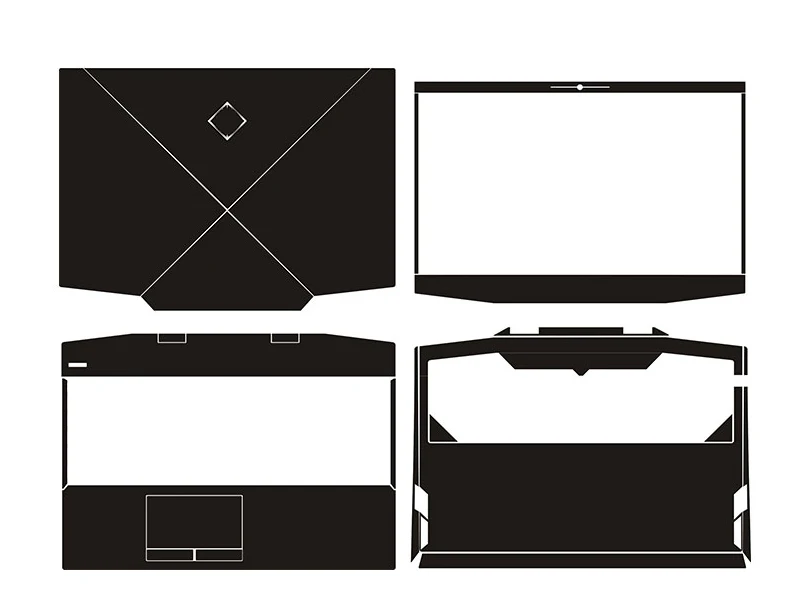 Наклейка для ноутбука из углеродного волокна защитная пленка HP Omen 15 (2019) DH0006TH