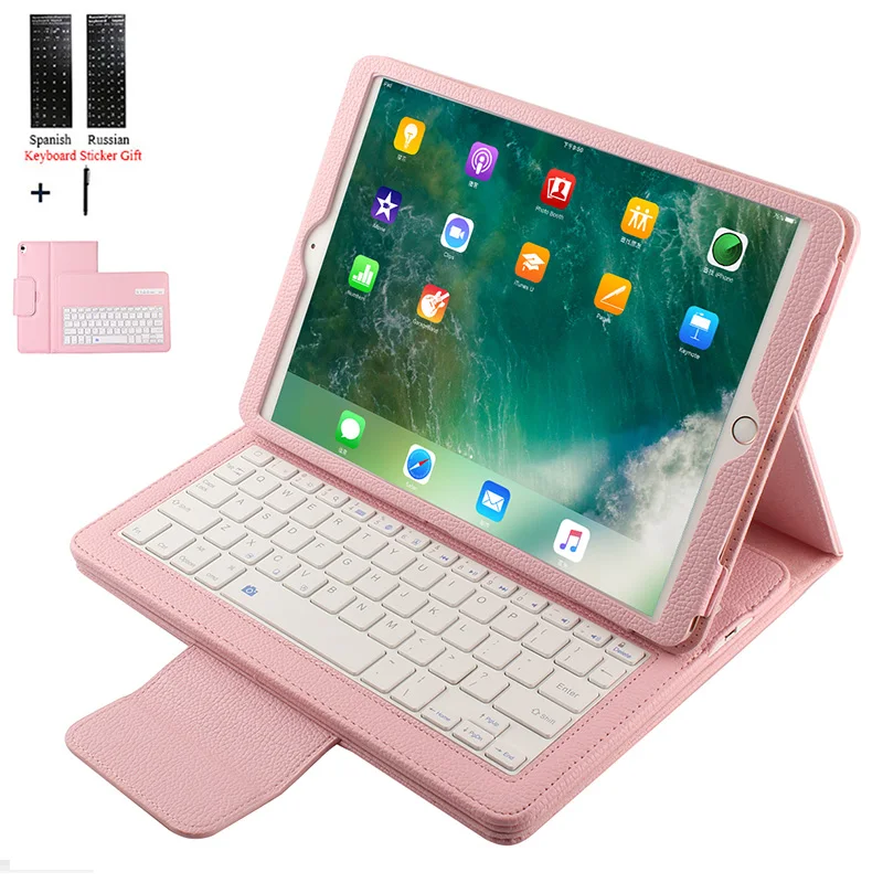 Detachble чехол для iPad 10 2 дюймов 2019 Беспроводная Bluetooth клавиатура Флип кожаный