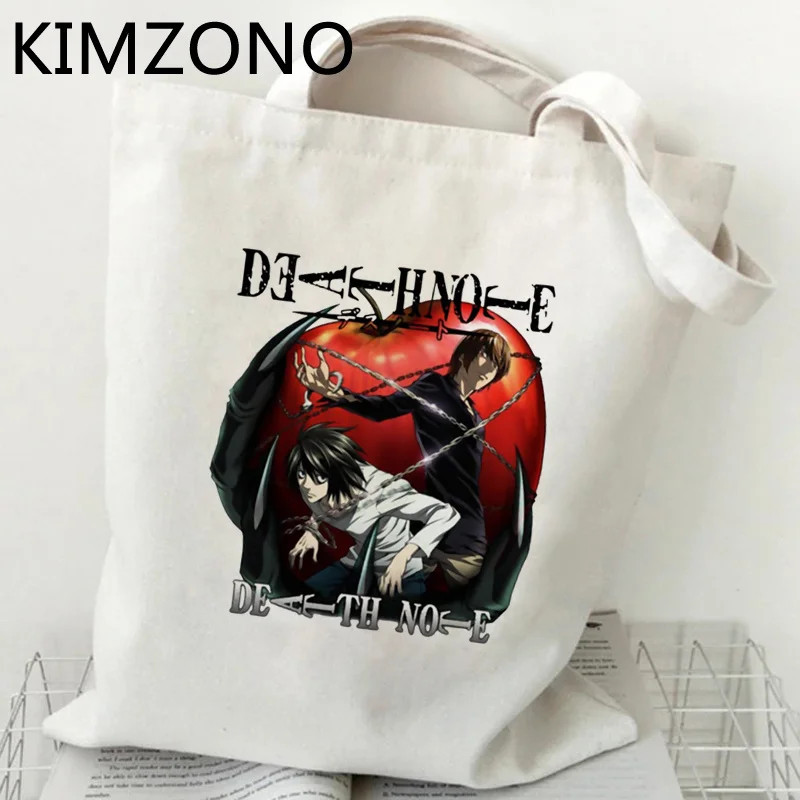 

Сумка для покупок Death Note, Экологичная сумка для покупки продуктов, ecobag, Джутовая сумка, шоппер