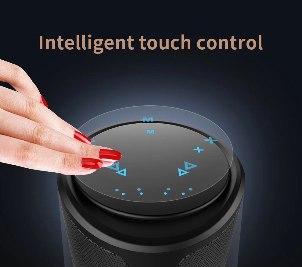 Zealot S8 Bluetooth с сенсорным управлением Колонка+ сумка для переноски HiFi поддержка sd-карты громкой связи беспроводная стереоколонка для наружного использования