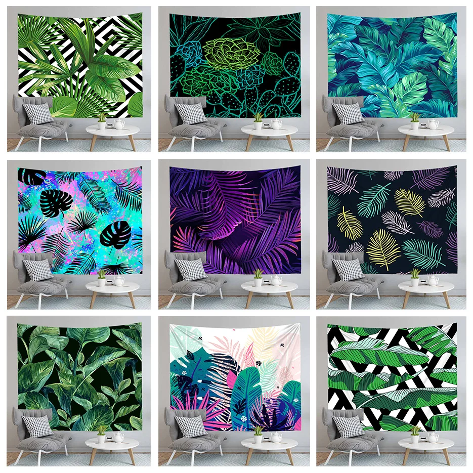 3D трефом листья декоративная ткань для гостиной оригинального дизайна Wall Art