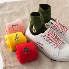 Забавные хлопковые носки для мужчин и женщин, разноцветные, арбузно-красные, носки в треугольники, 1 пара