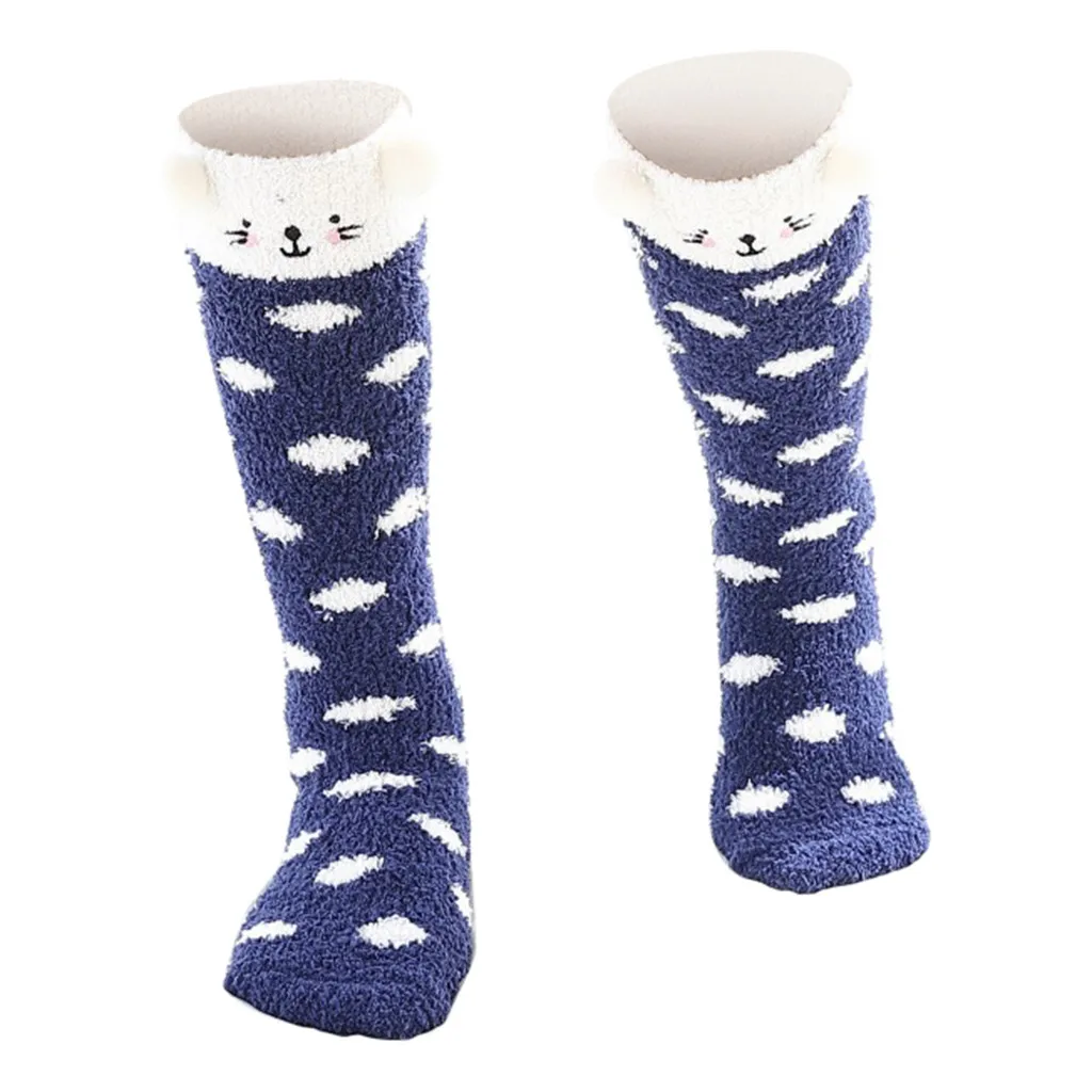 SAGACE/15 цветов зимние тянущиеся бархатные длинные носки с вышитыми героями