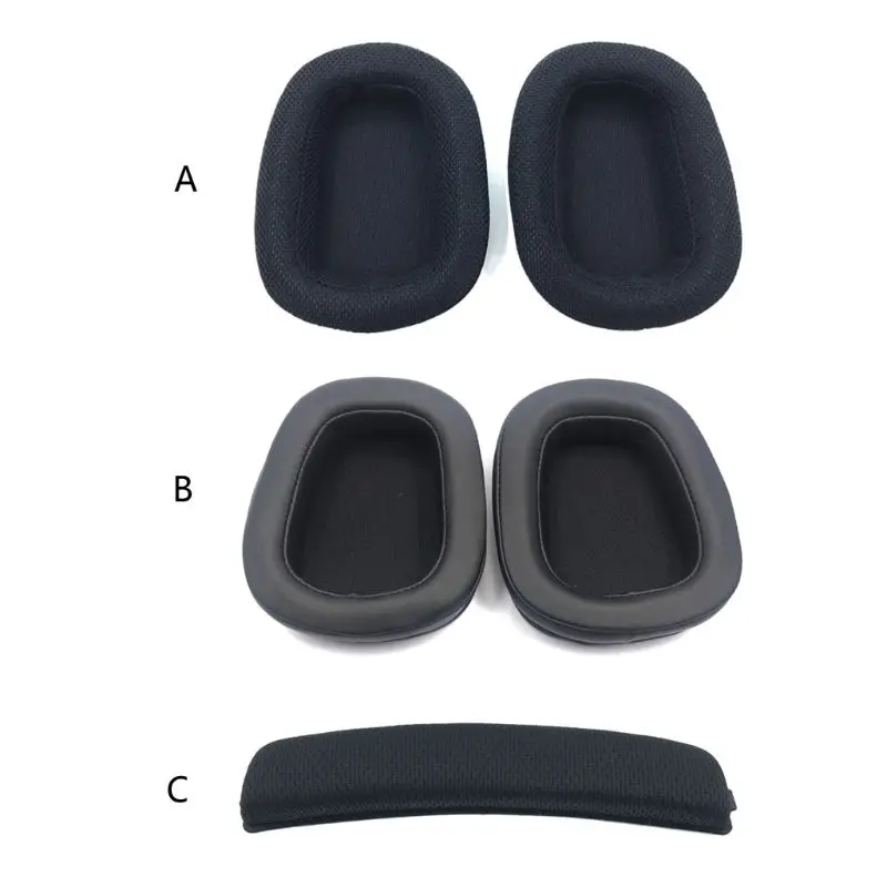 Пенопластовые амбушюры подушки сетчатые подушечки для наушников logitech G633 G933 W91A |