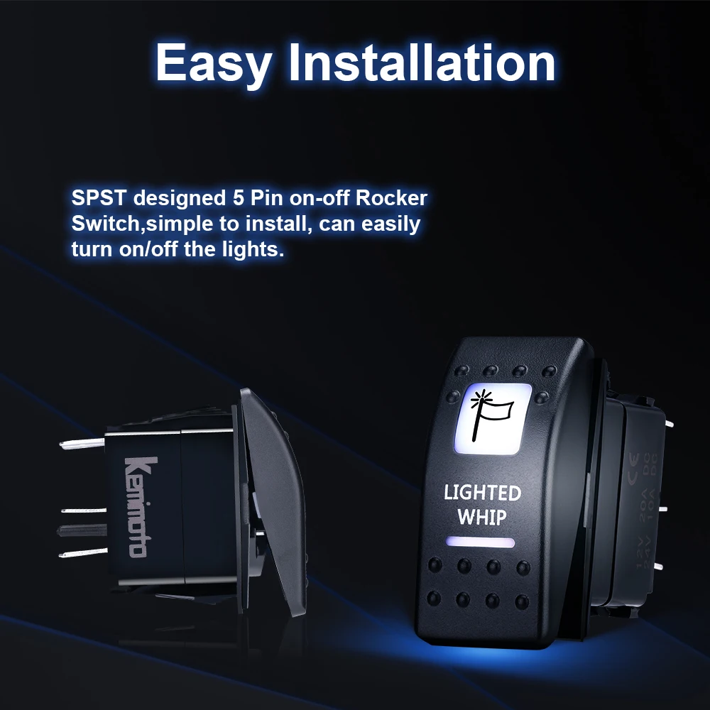 Белая клавишная плетка KEMiMOTO светодиодный лазерный клавишный переключатель с