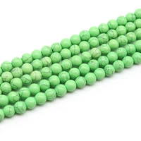 natural stone smooth light green turquoises round loose beads 15 strand 4 6 8 10 12 mm pick size for jewelry making diy