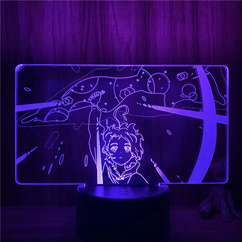 3D Лампа Аниме Чудо Яйцо Приоритет Ай Охто Замечательное Небо Светодиодная Ночная Лампа Фигурка 7 Цветов Касание Стол Декор Ночной Свет.